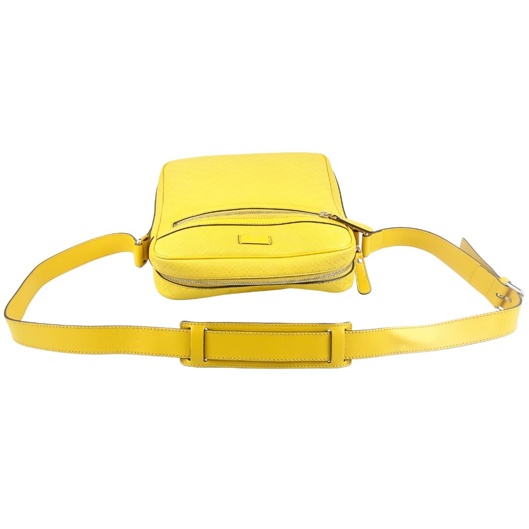 Gucci Yelow Diamante Zipped Messenger Bag Bags Gucci 