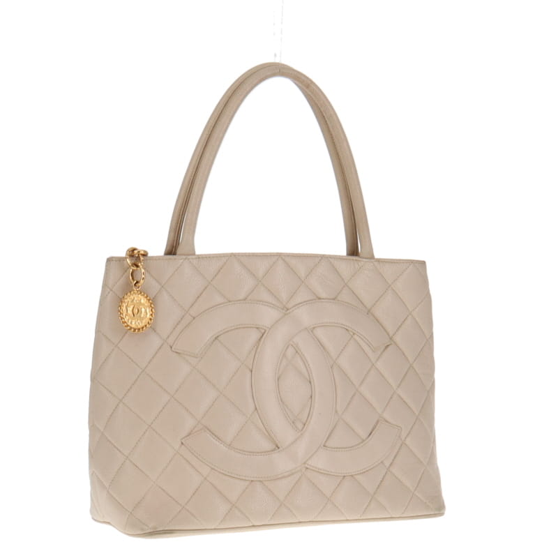 CHANEL 1996 GST White Quilted Leather Top Handle Tote Bag GHW Vintage