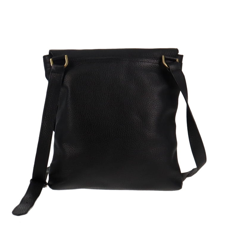 Mulberry Reporter Messenger Flap Satchel in Black Natural Vegetable Tanned Leather