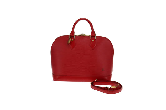Louis Vuitton Vintage Red Epi Alma PM with Strap FL0095 RRP €2000