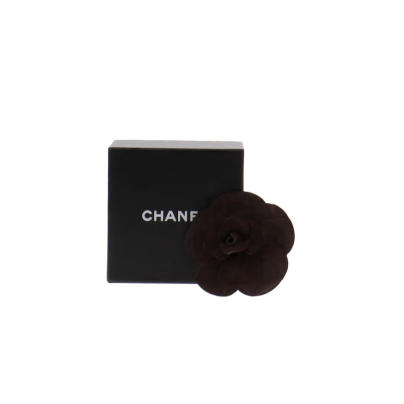 Chanel Dark Brown Suede Stitch Detail Camellia Brooch – Designer Exchange  Ltd