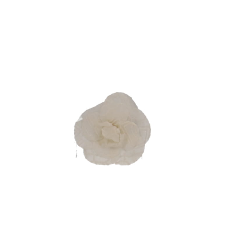 Chanel White Lace Camellia Brooch