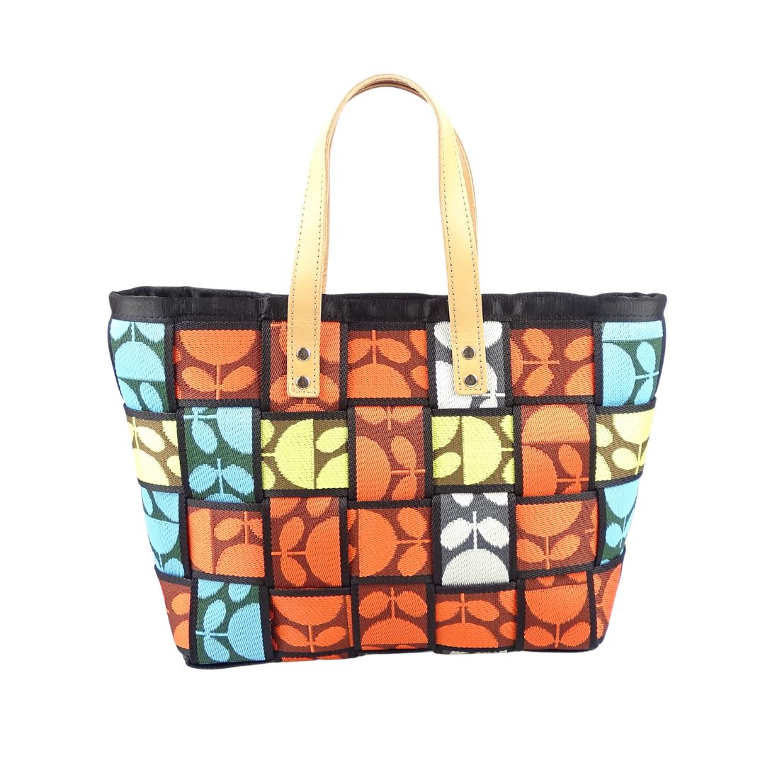 Orla Kiely Woven Sonny Basket Bag Multicolour Bags Orla Kiely 