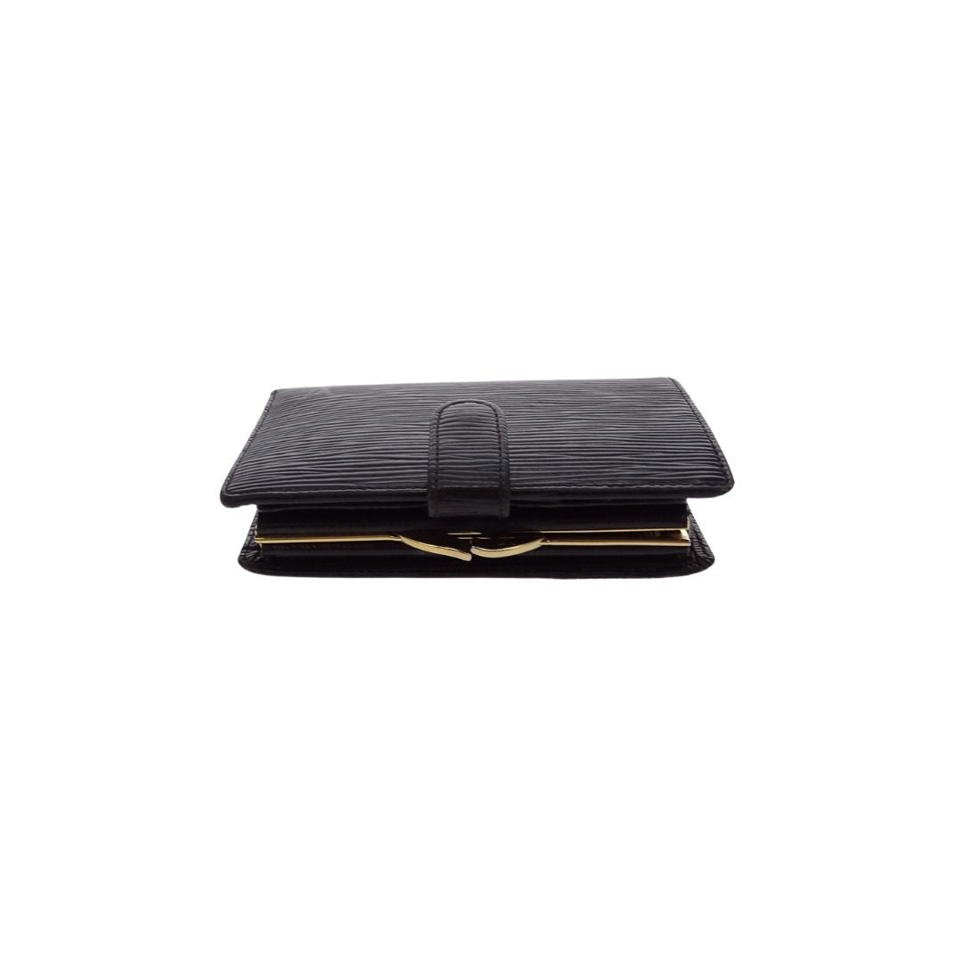 Louis Vuitton Black Epi Leather Vintage French Purse MI0042