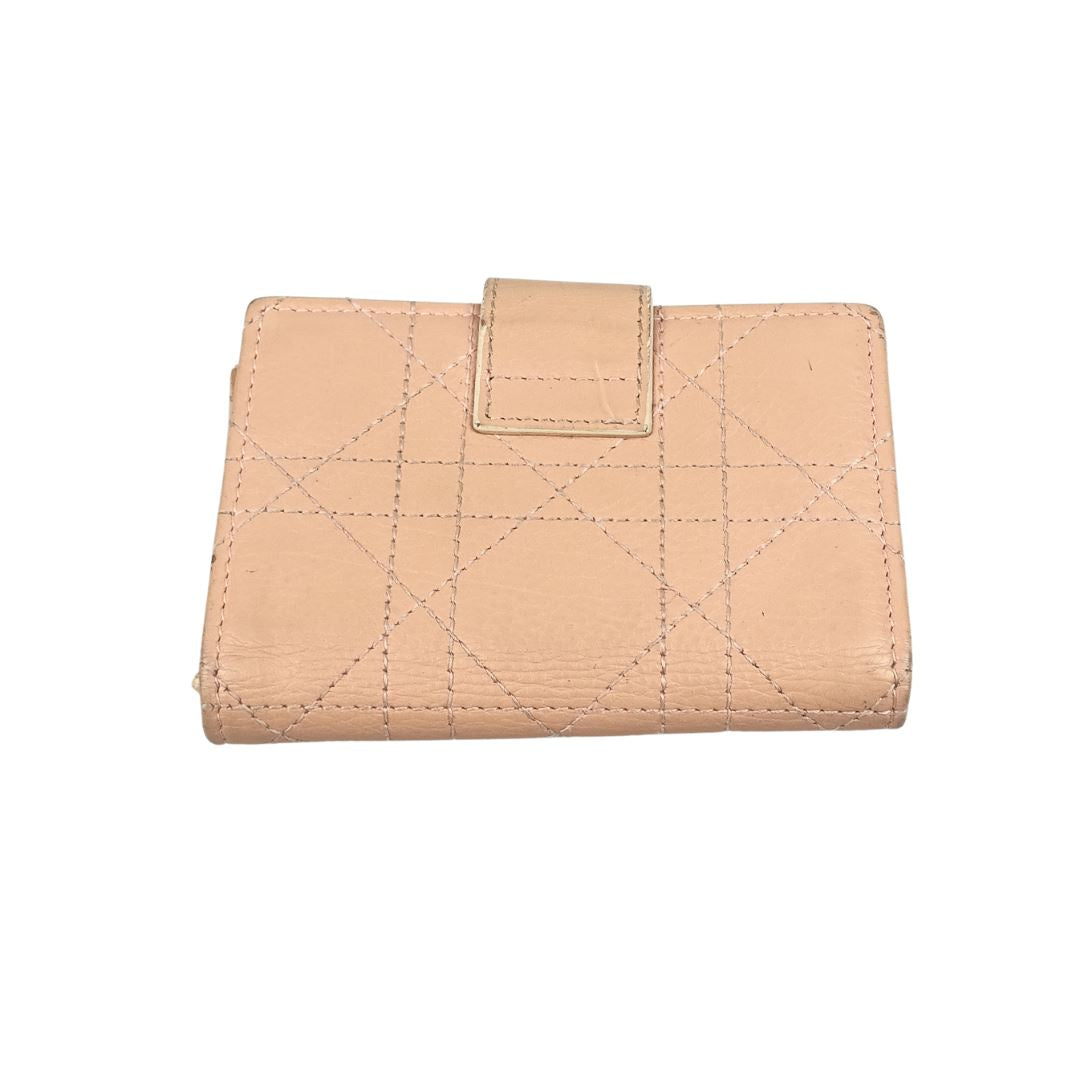 Dior Vintage Cannage Stitch Salmon Small Coin/Card Wallet Wallets Dior 