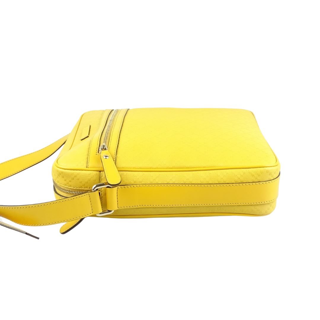 Gucci Yelow Diamante Zipped Messenger Bag Bags Gucci 