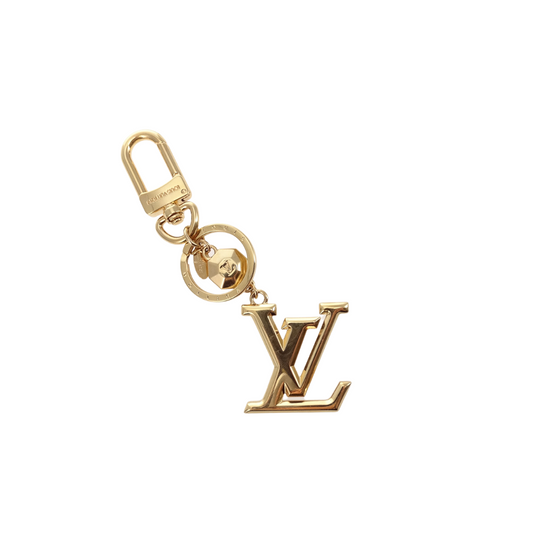Louis Vuitton Goldtone LV Logo Bag Charm