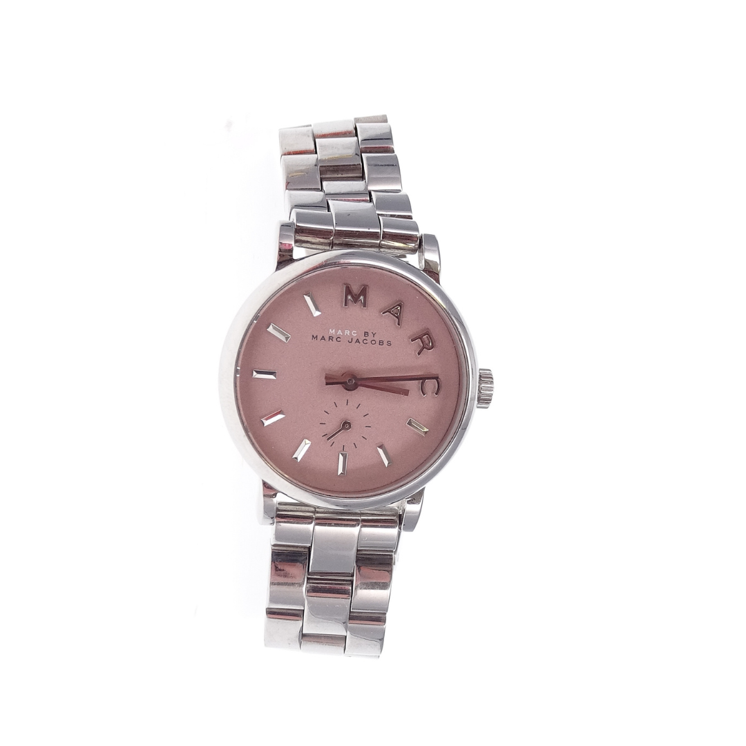 Marc Jacobs Baker Pink Dial Watch Steel Small MBM3283