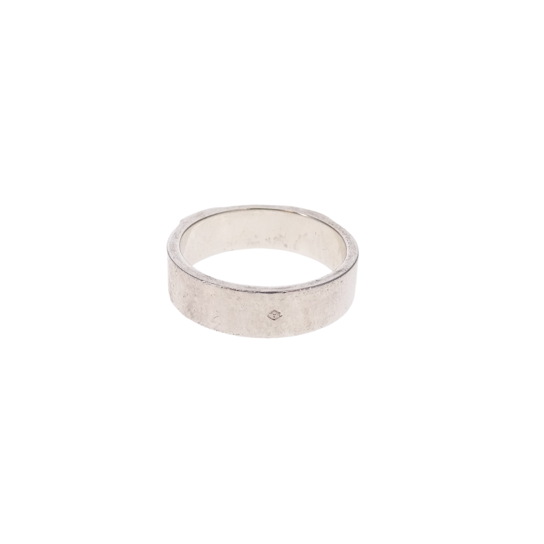 Hermes Sterling Silver Collier De Chien Ring (50)