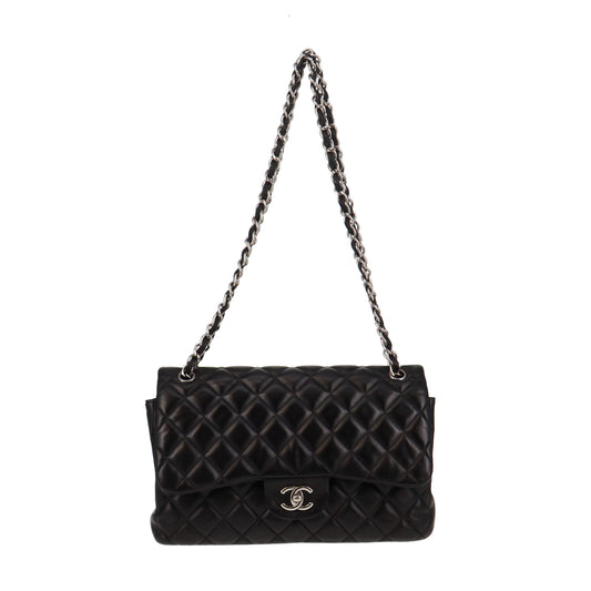 Chanel Jumbo Lambskin Classic Double Flap With Silver Hardware 2012