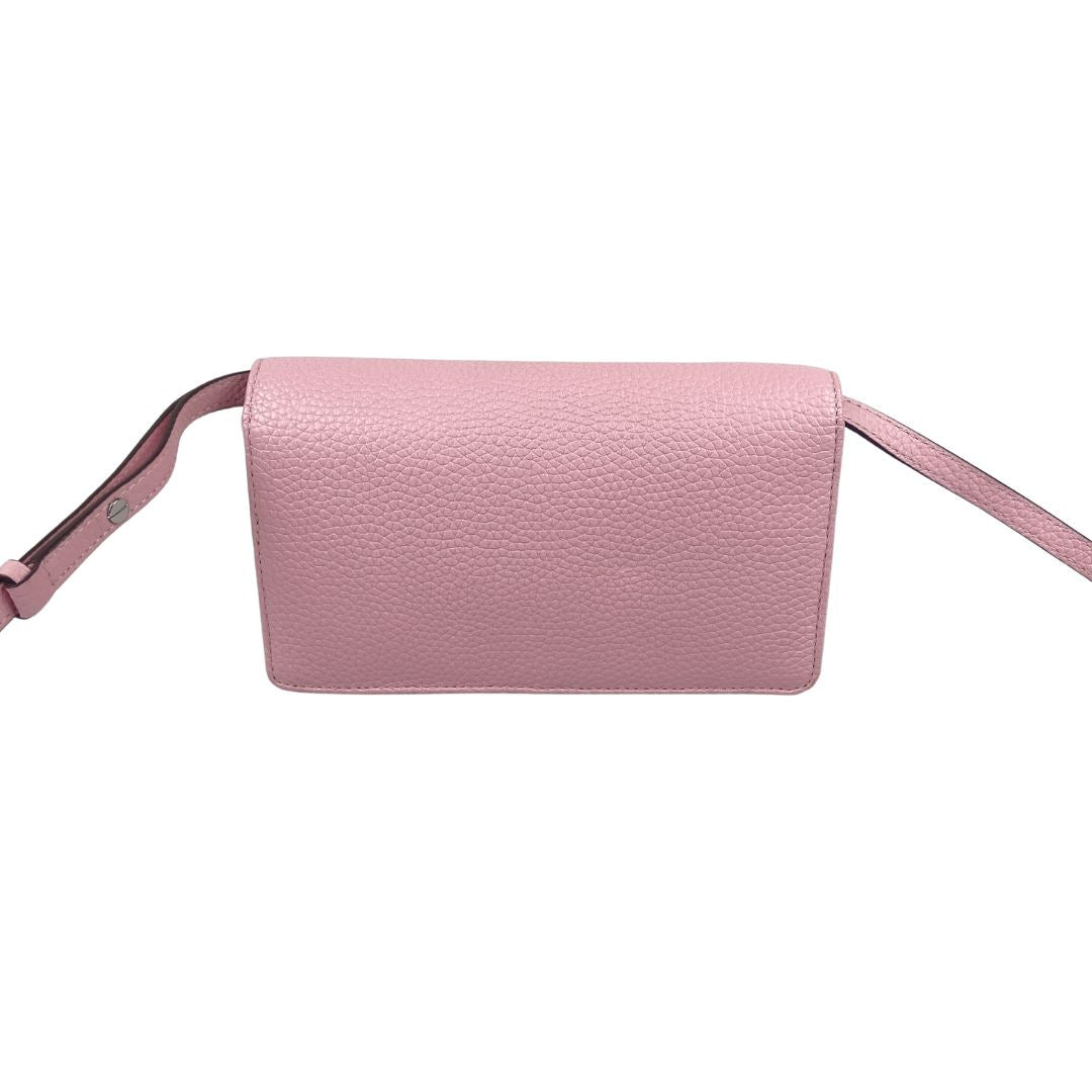 Marc Jacobs Gotham Pebbled Leather Soft Pink Wallet On Strap Bags Marc Jacobs 