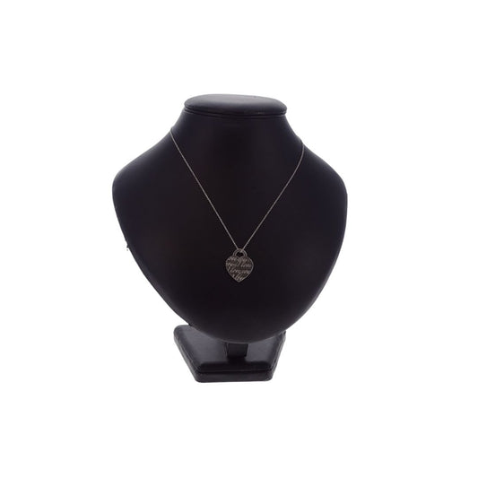 Tiffany & Co Notes Collection Sterling Silver Heart Pendant On Chain