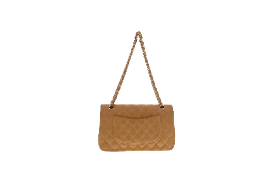 Chanel beige double flap bag hotsell