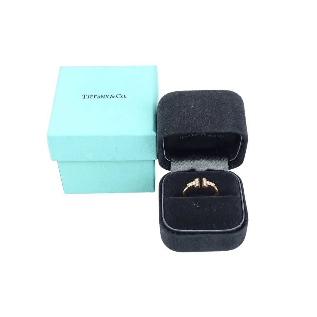 Tiffany & Co Diamond Wire Ring In 18k Rose Gold Size 7/N Jewellery Tiffany & Co 