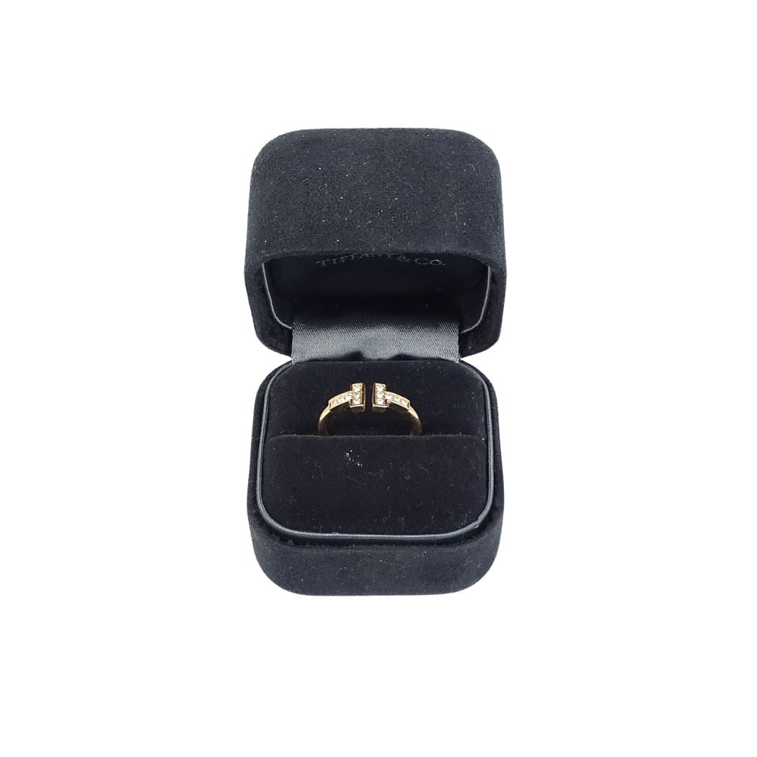Tiffany & Co Diamond Wire Ring In 18k Rose Gold Size 7/N Jewellery Tiffany & Co 