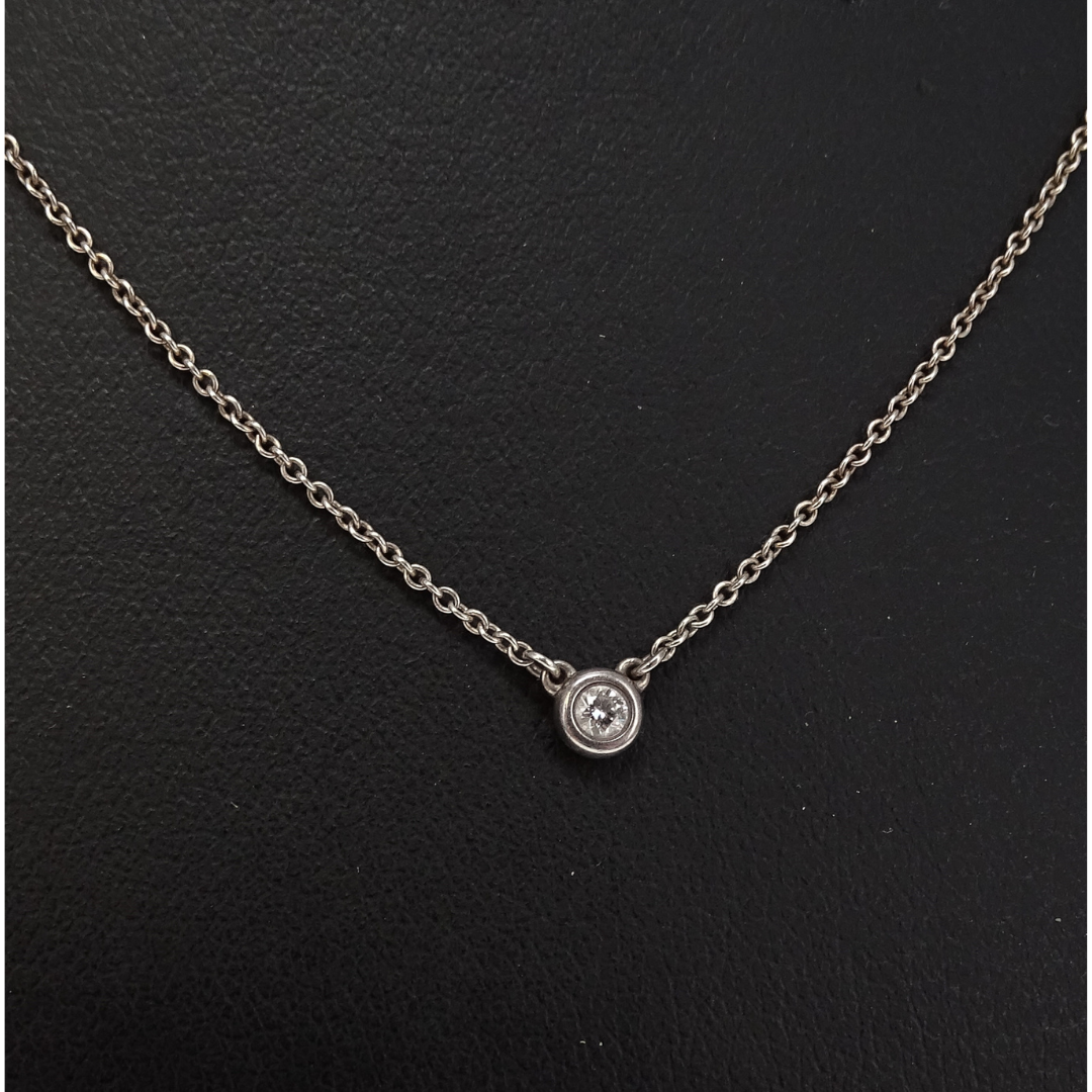 Tiffany & Co Elsa Peretti Sterling Silver Diamonds by the Yard® Pendant 0.12 Carat