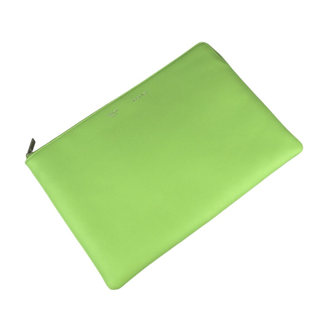 Celine Alphabet Pouch Pale Green (No Charm) Bags Celine 