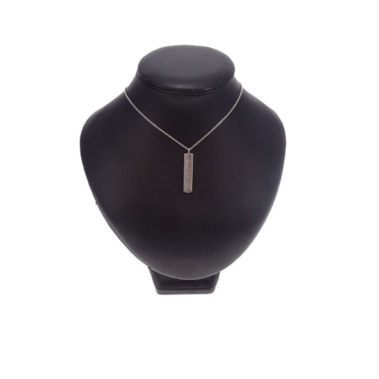Tiffany & Co Sterling Silver Bar Pendant Necklace