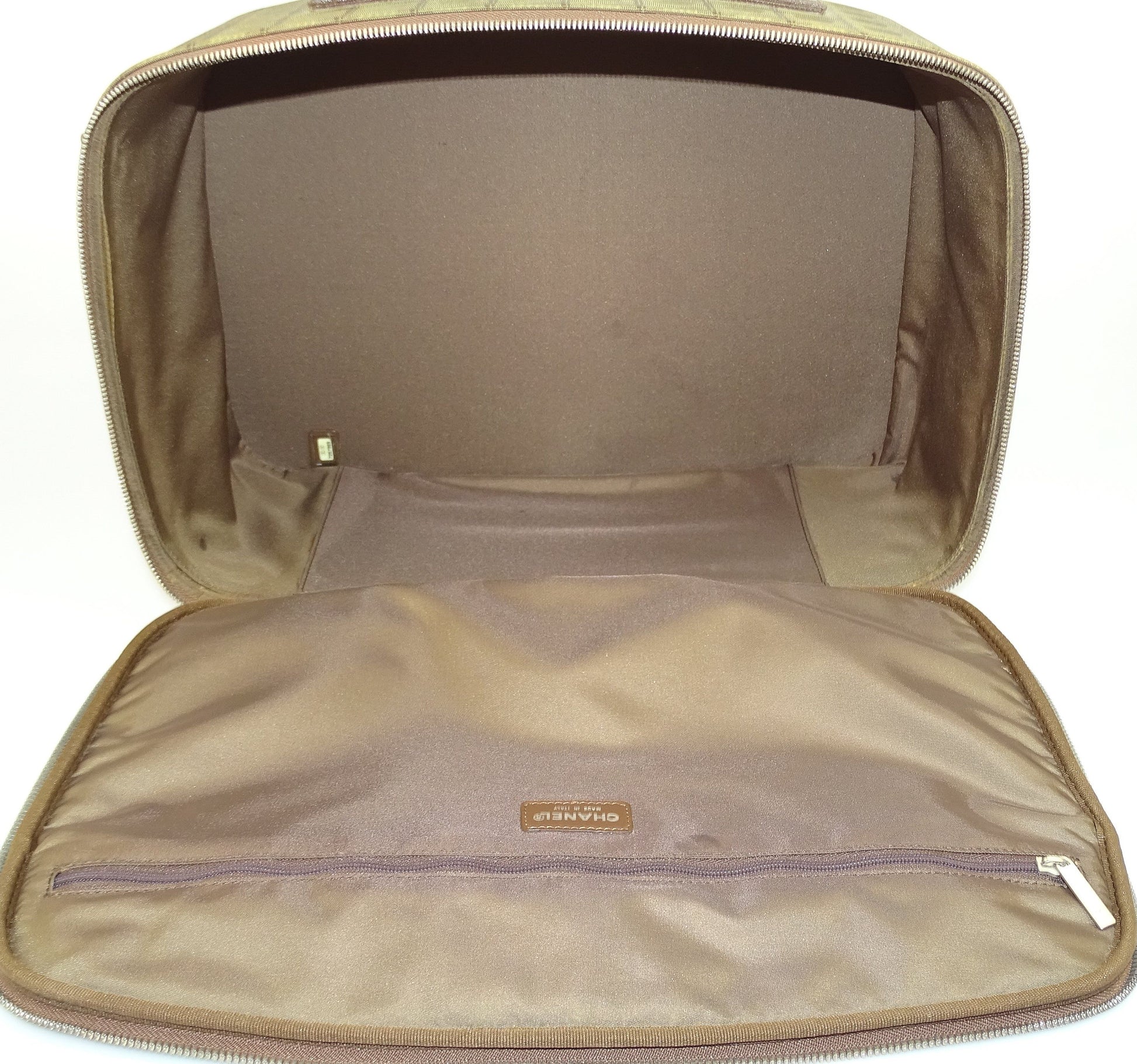 Chanel Travel Line Green Fabric Business/Leisure Trolley Bag 03 Bags Chanel 