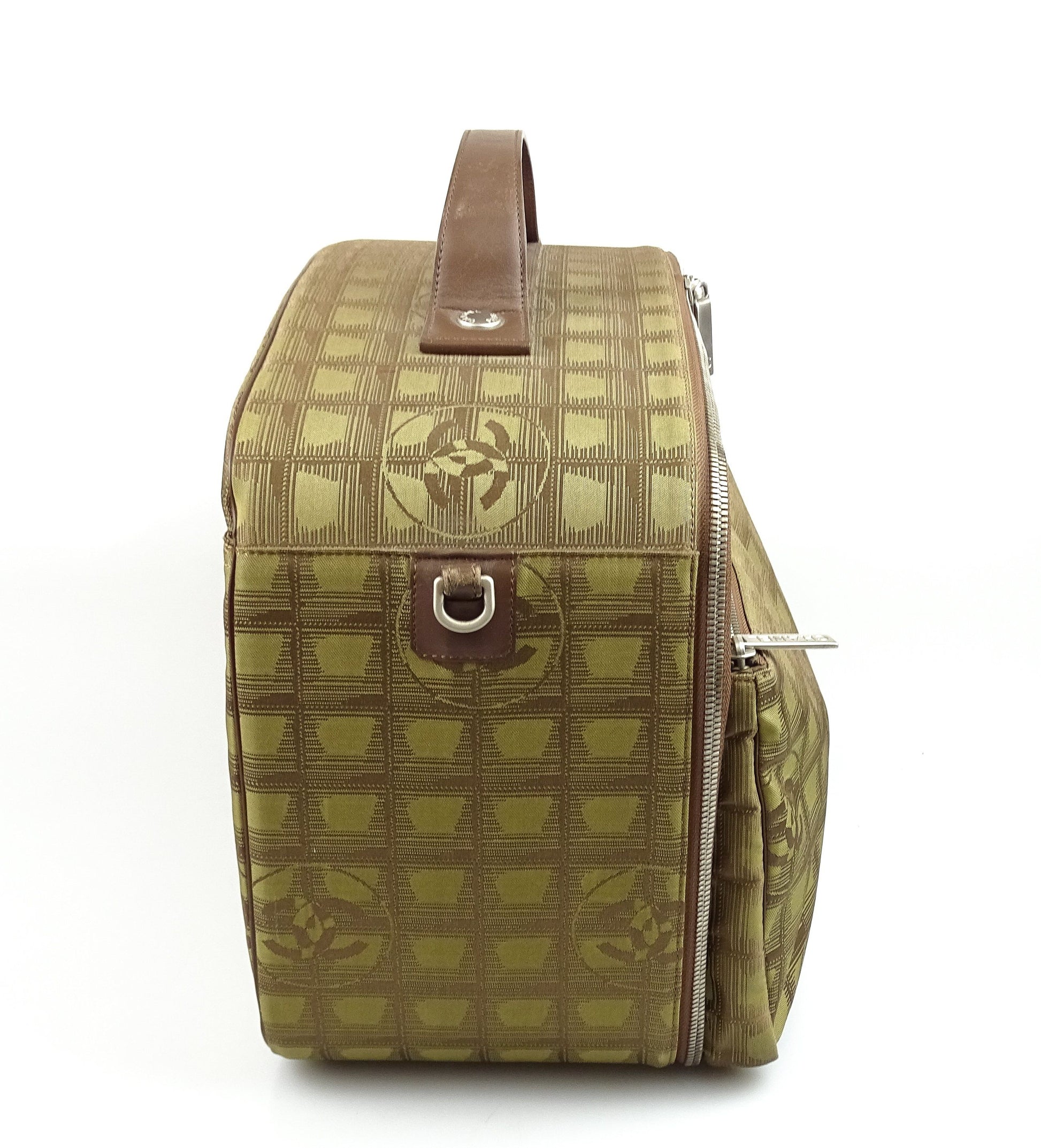 Chanel Travel Line Green Fabric Business/Leisure Trolley Bag 03 Bags Chanel 