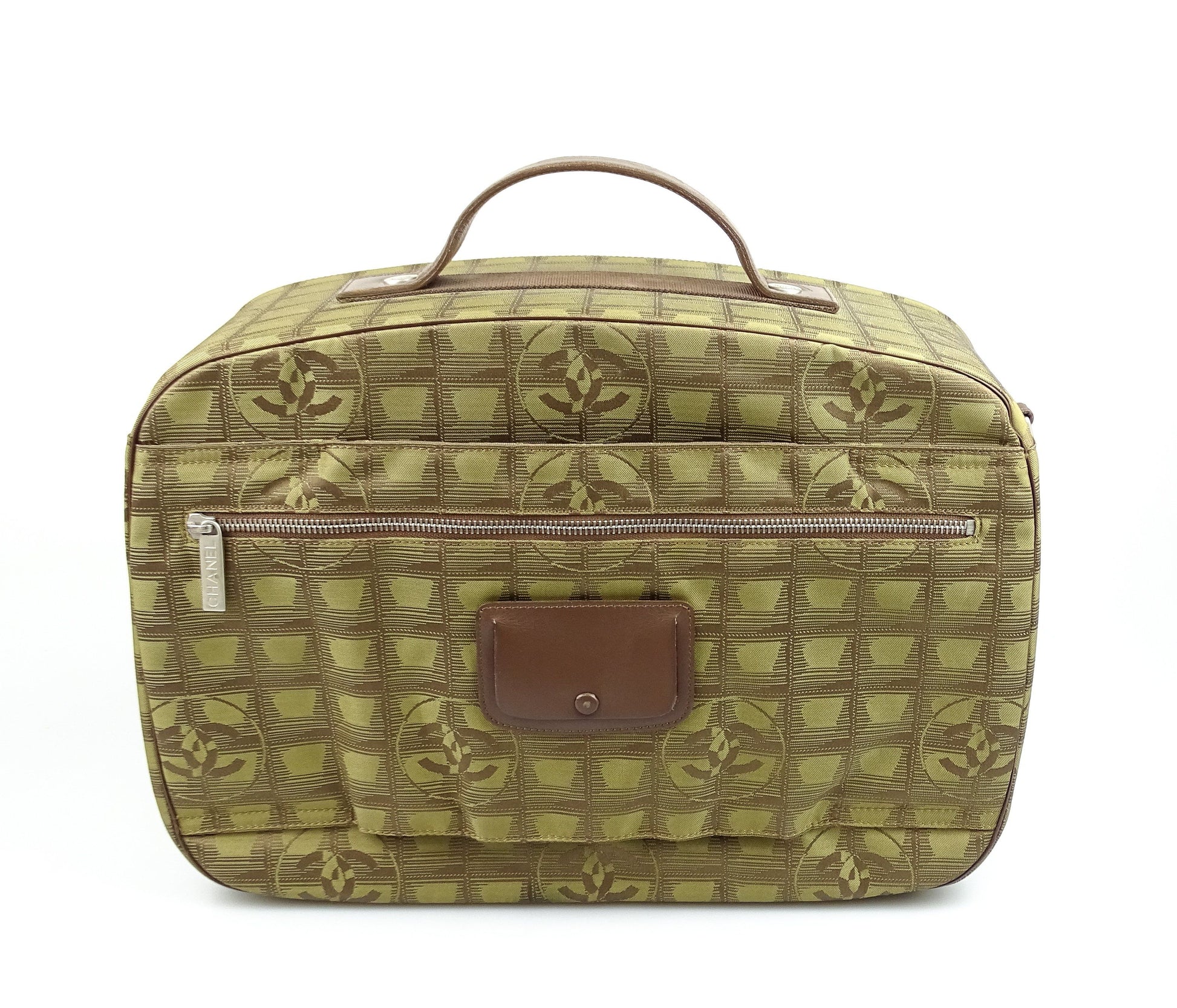Chanel Travel Line Green Fabric Business/Leisure Trolley Bag 03 Bags Chanel 