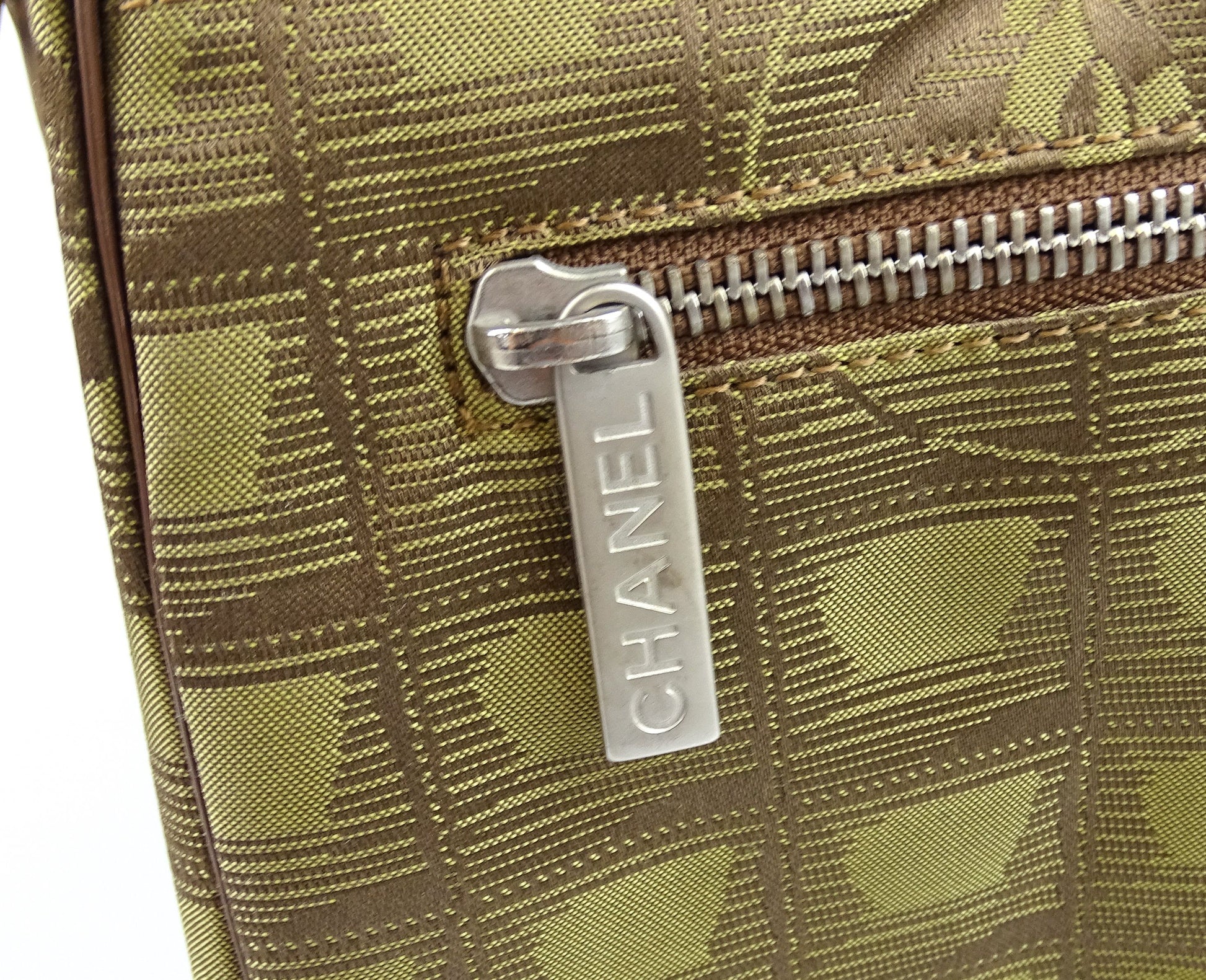 Chanel Travel Line Green Fabric Business/Leisure Trolley Bag 03 Bags Chanel 
