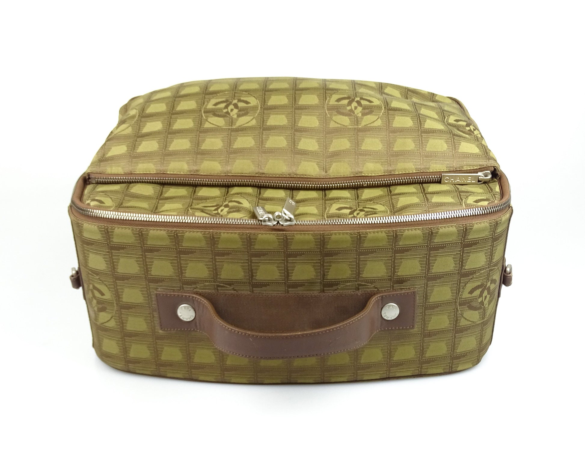 Chanel Travel Line Green Fabric Business/Leisure Trolley Bag 03 Bags Chanel 