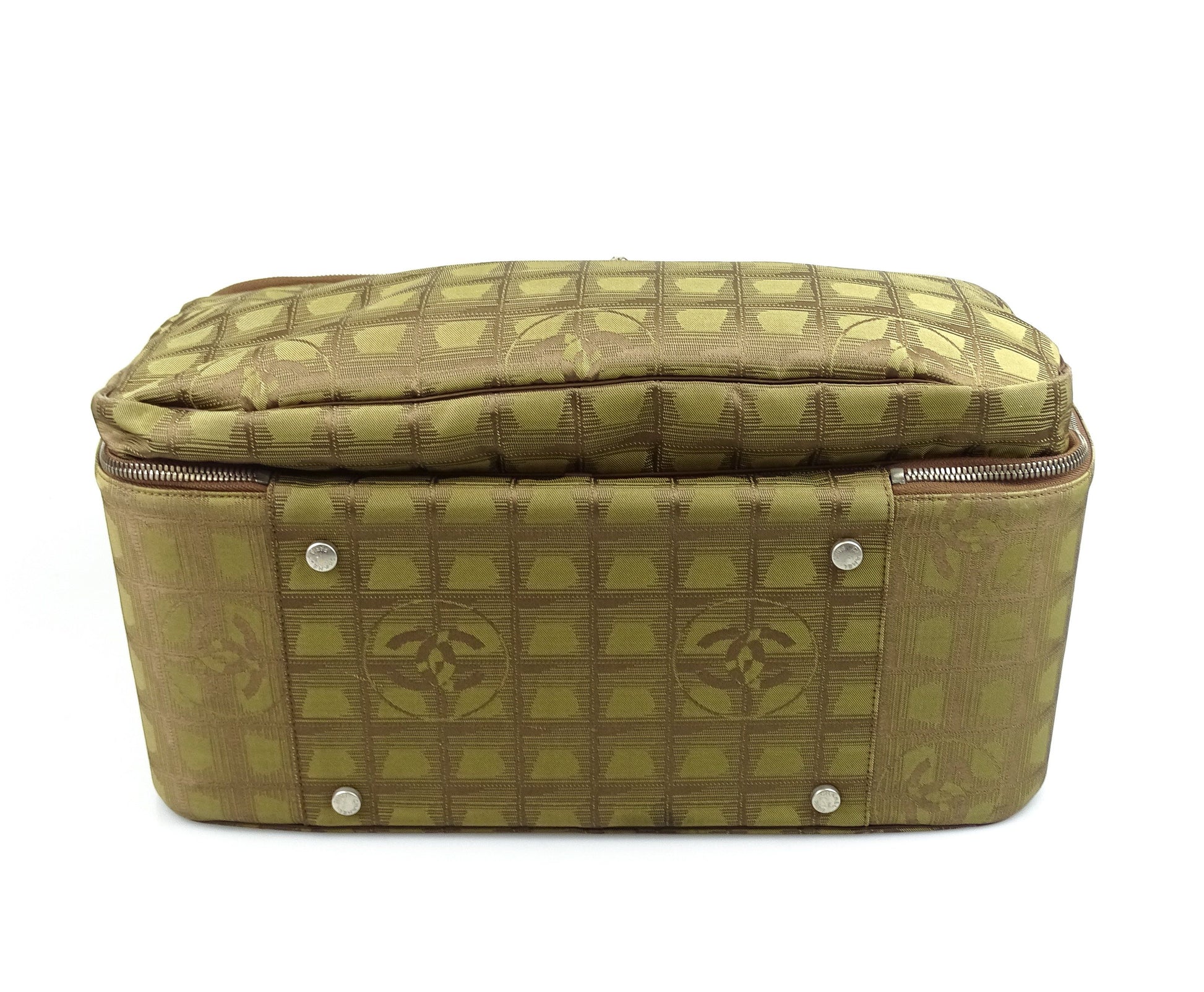 Chanel Travel Line Green Fabric Business/Leisure Trolley Bag 03 Bags Chanel 