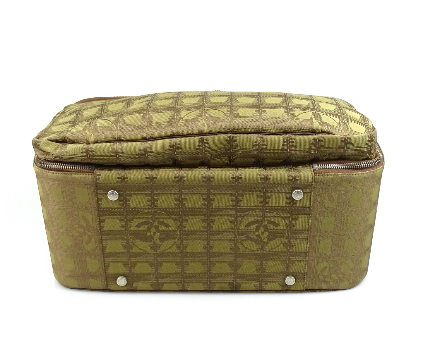 Chanel Travel Line Green Fabric Business/Leisure Trolley Bag 03 Bags Chanel 