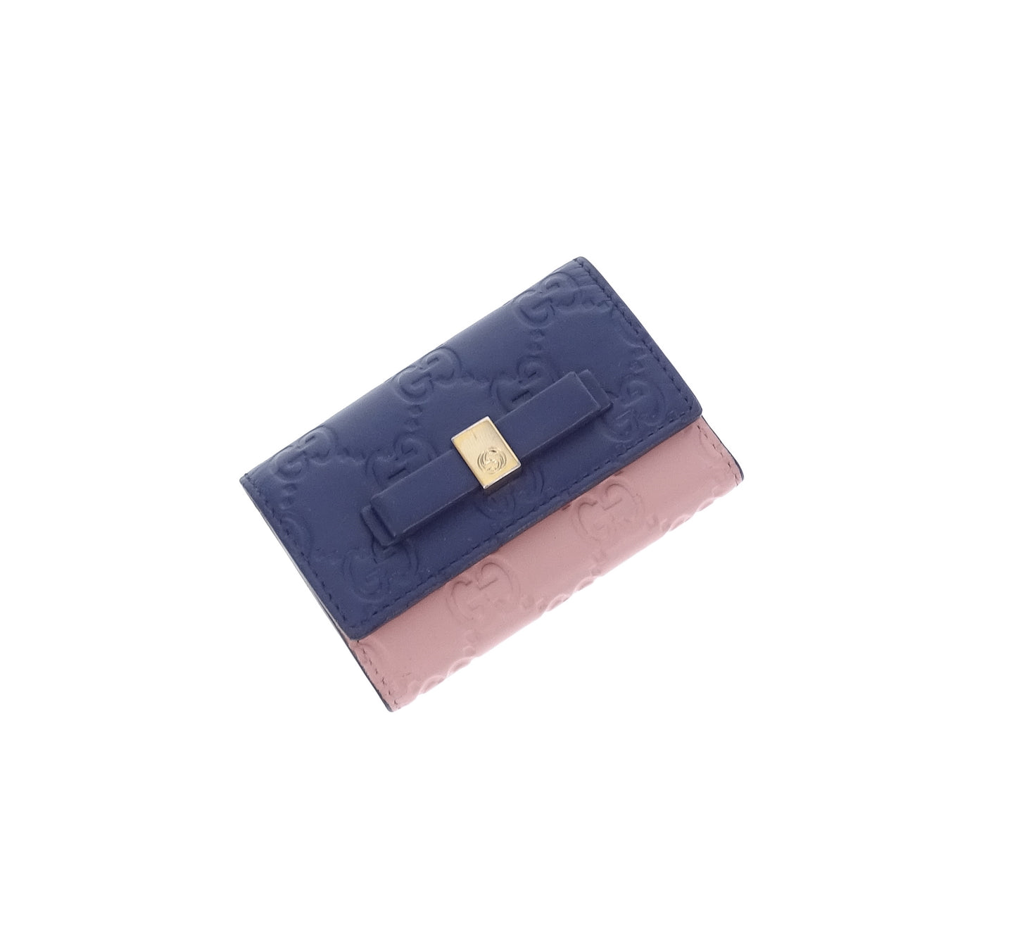 Gucci Guccissima Navy & Pink 6 Key Case