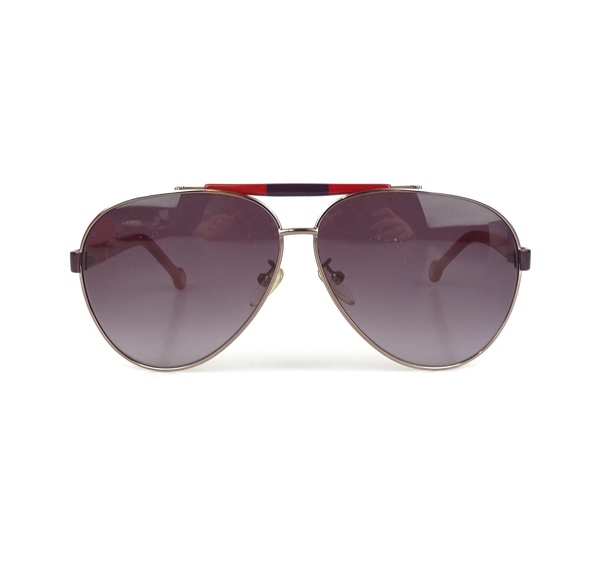 Carolina Herrera Aviator Style Red & Raisin Frame Sunglasses SHE031 Sunglasses Carolina Herrera 