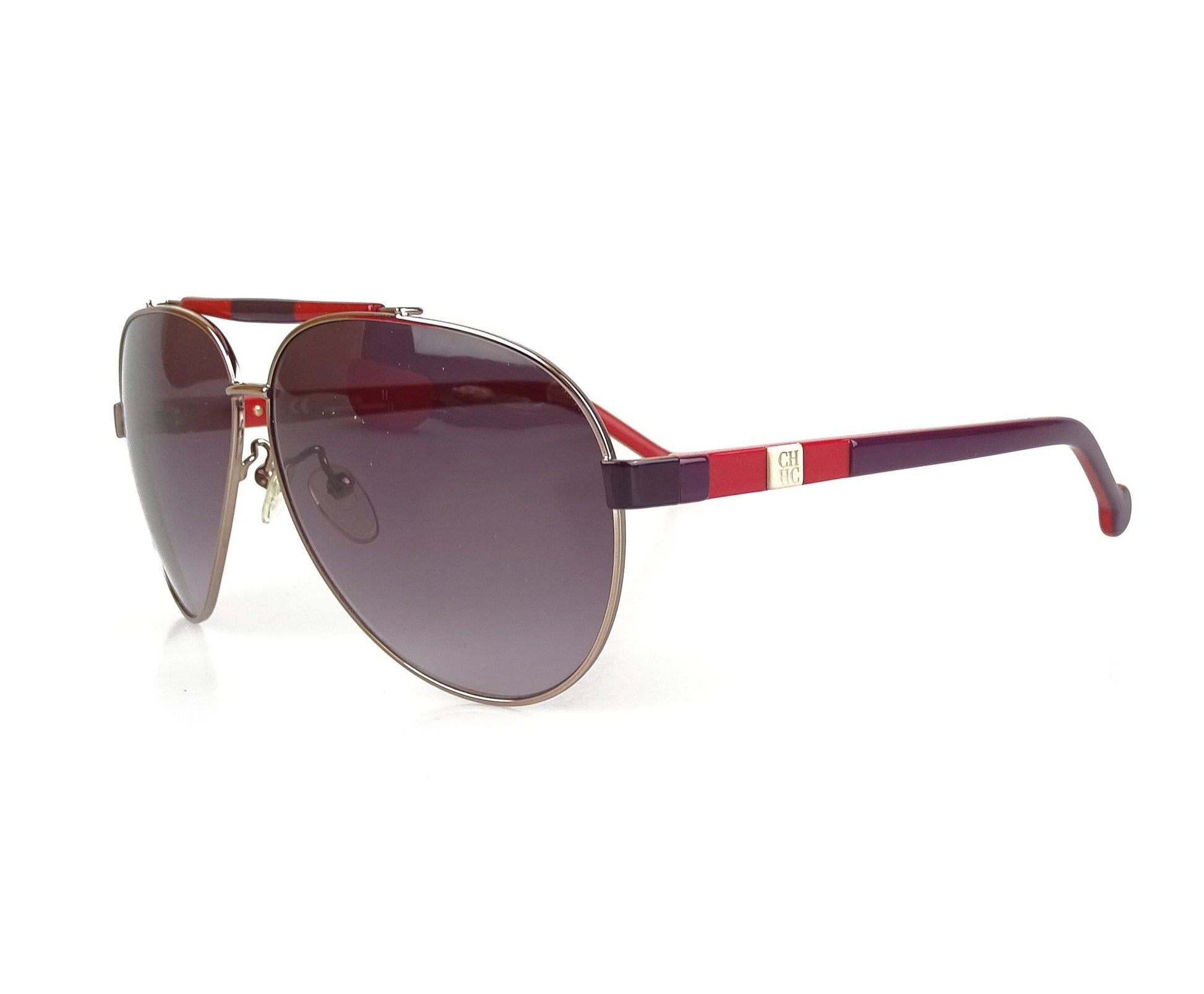 Carolina Herrera Aviator Style Red & Raisin Frame Sunglasses SHE031 Sunglasses Carolina Herrera 