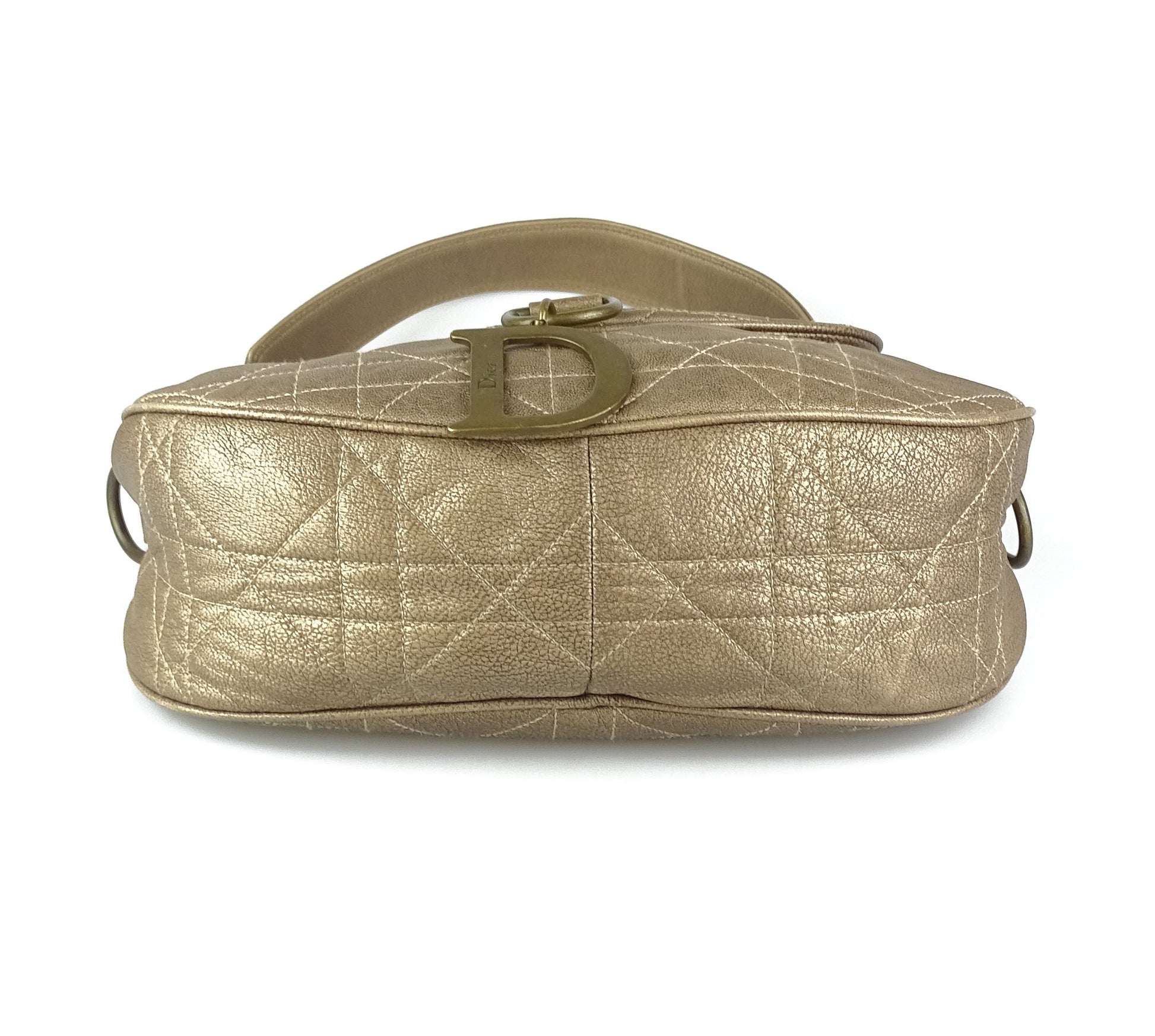 Dior Metallic Lambskin Cannage Stitch Shoulder Bag Bags Dior 