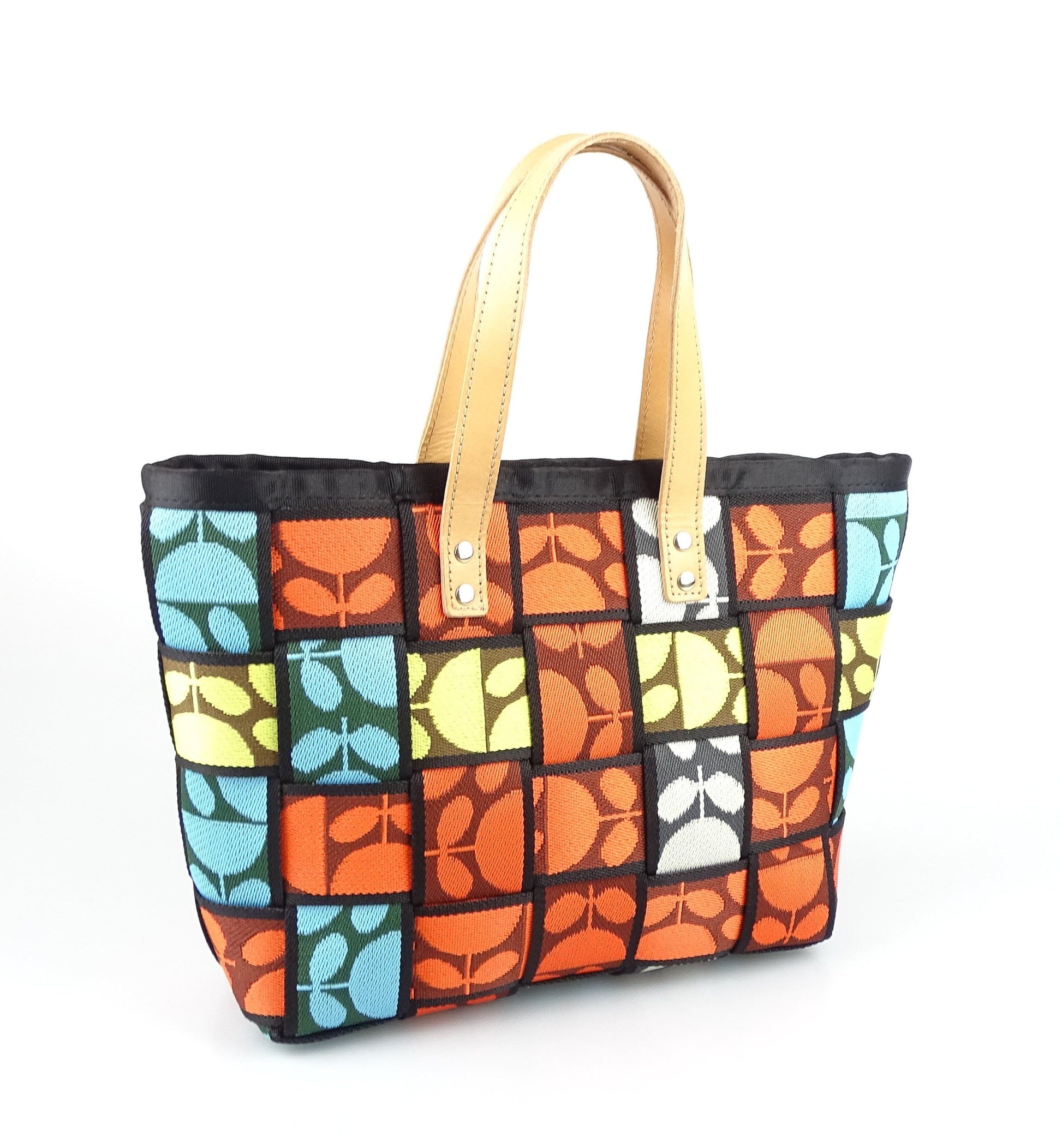 Orla Kiely Woven Sonny Basket Bag Multicolour Bags Orla Kiely 