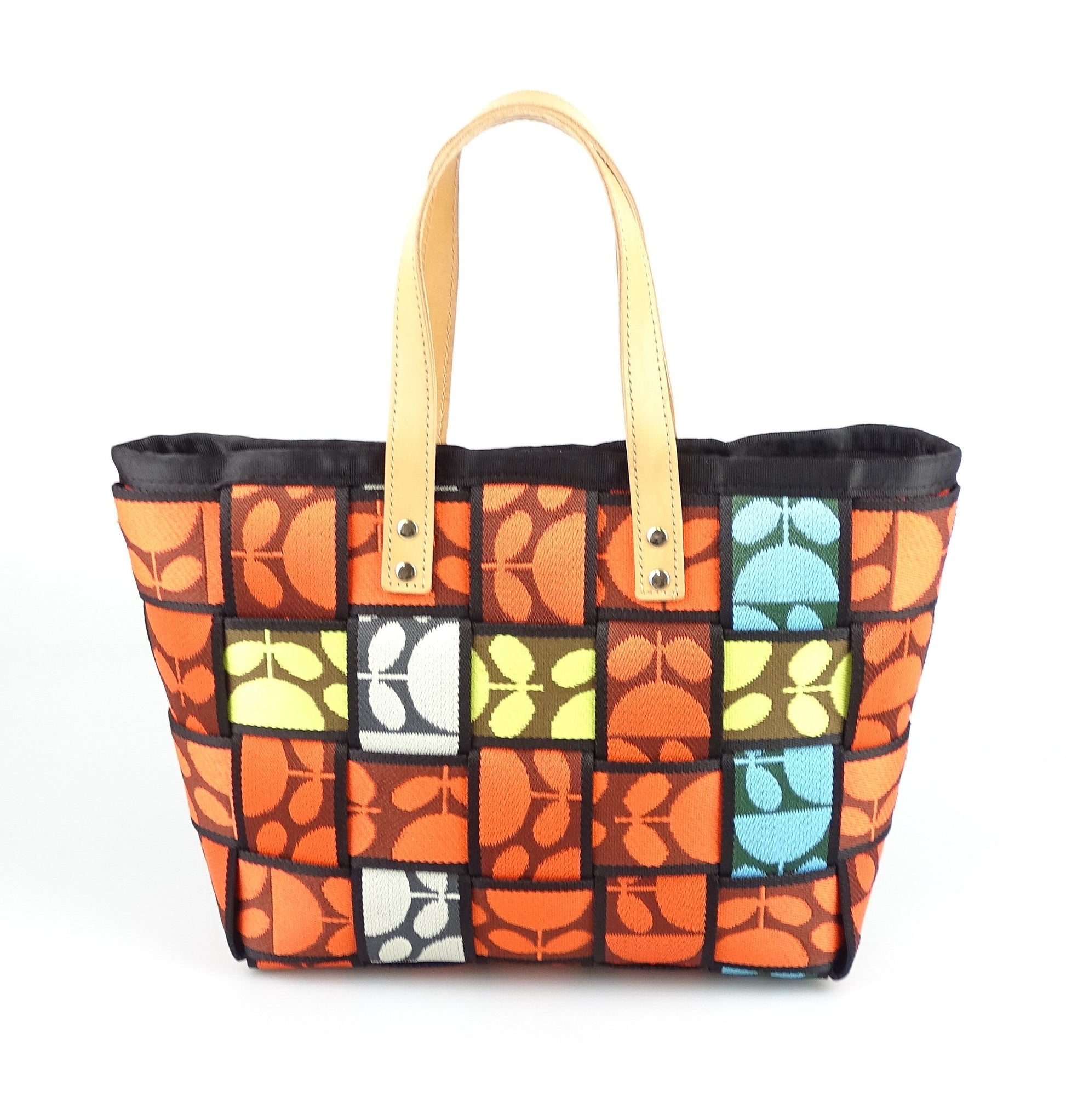 Orla Kiely Woven Sonny Basket Bag Multicolour Bags Orla Kiely 