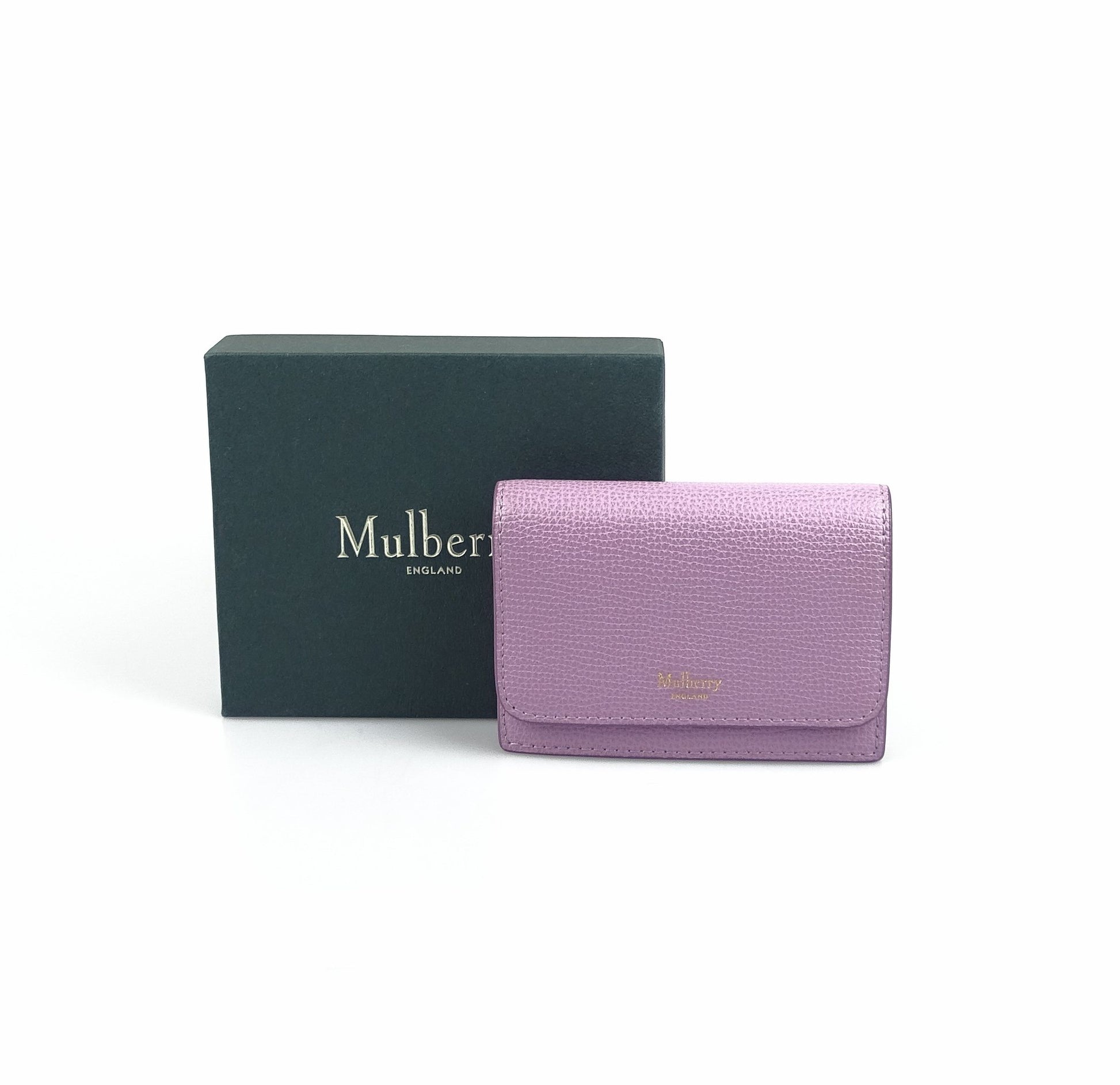 Mulberry Continental Card Holder Cross Grain Lilac Wallets Mulberry 