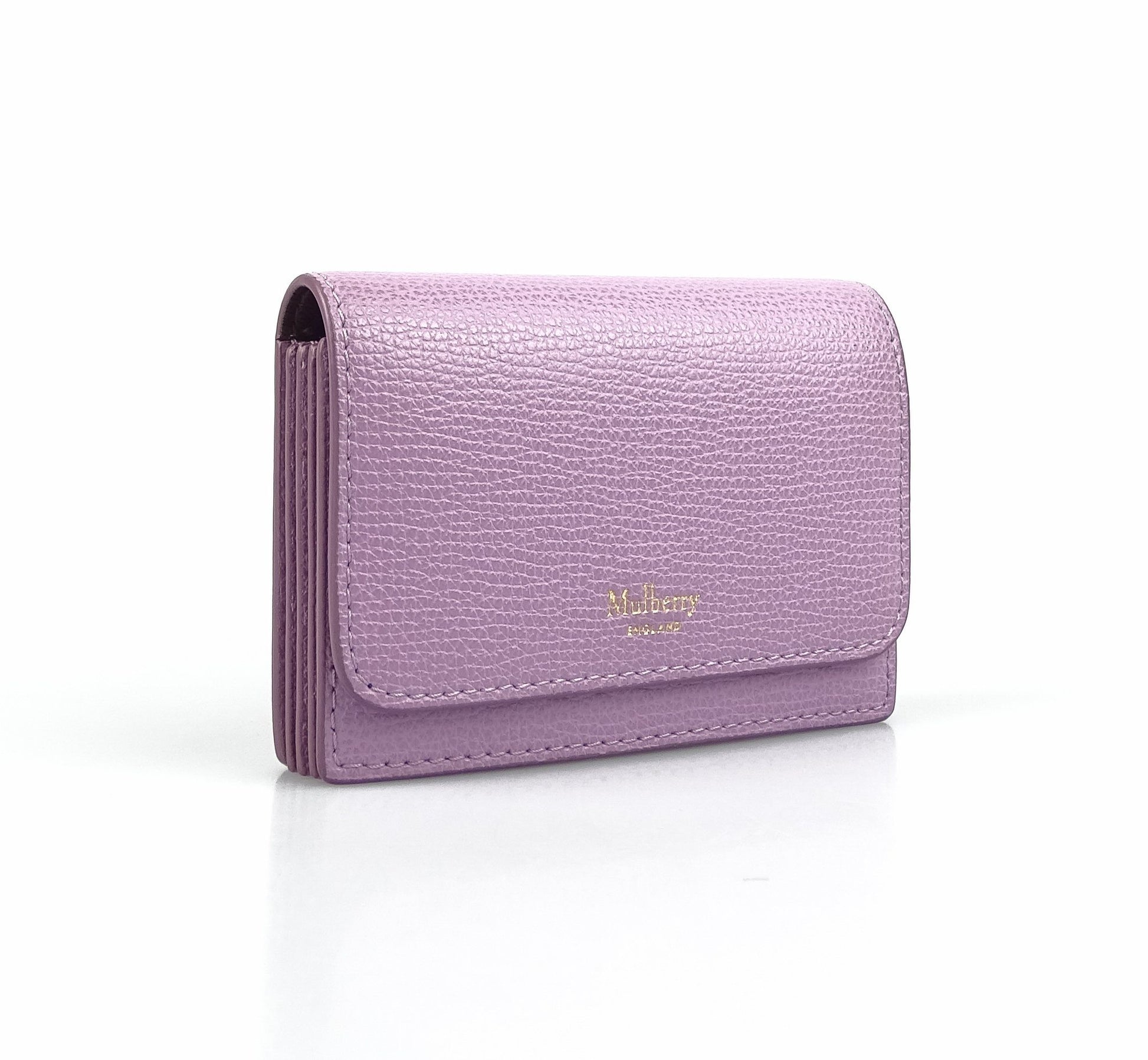 Mulberry Continental Card Holder Cross Grain Lilac Wallets Mulberry 