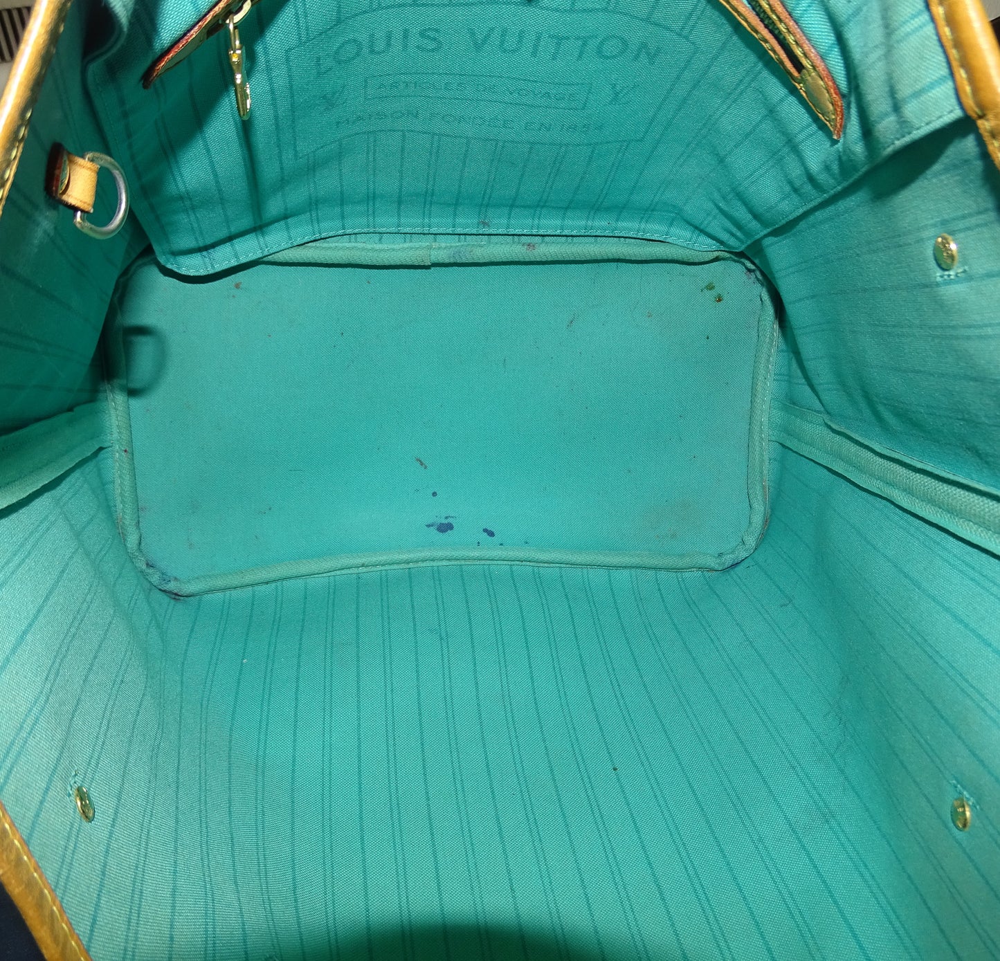 Louis Vuitton Monogram Turquoise Cites Neverfull MM Ltd. Ed. CA1105 no pochette