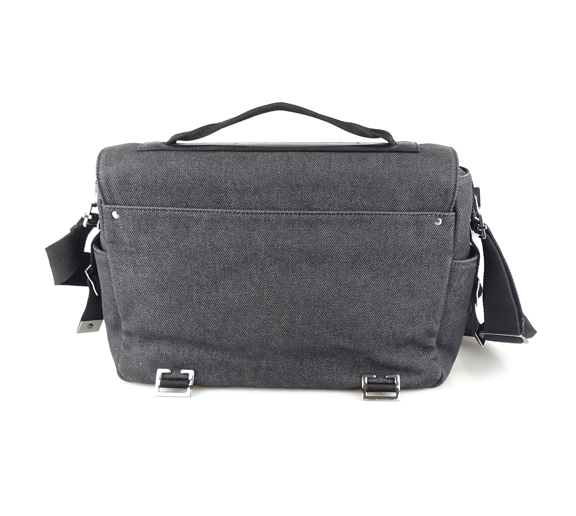 Gucci Canvas And Leather Grey Messenger Bag Bags Gucci 