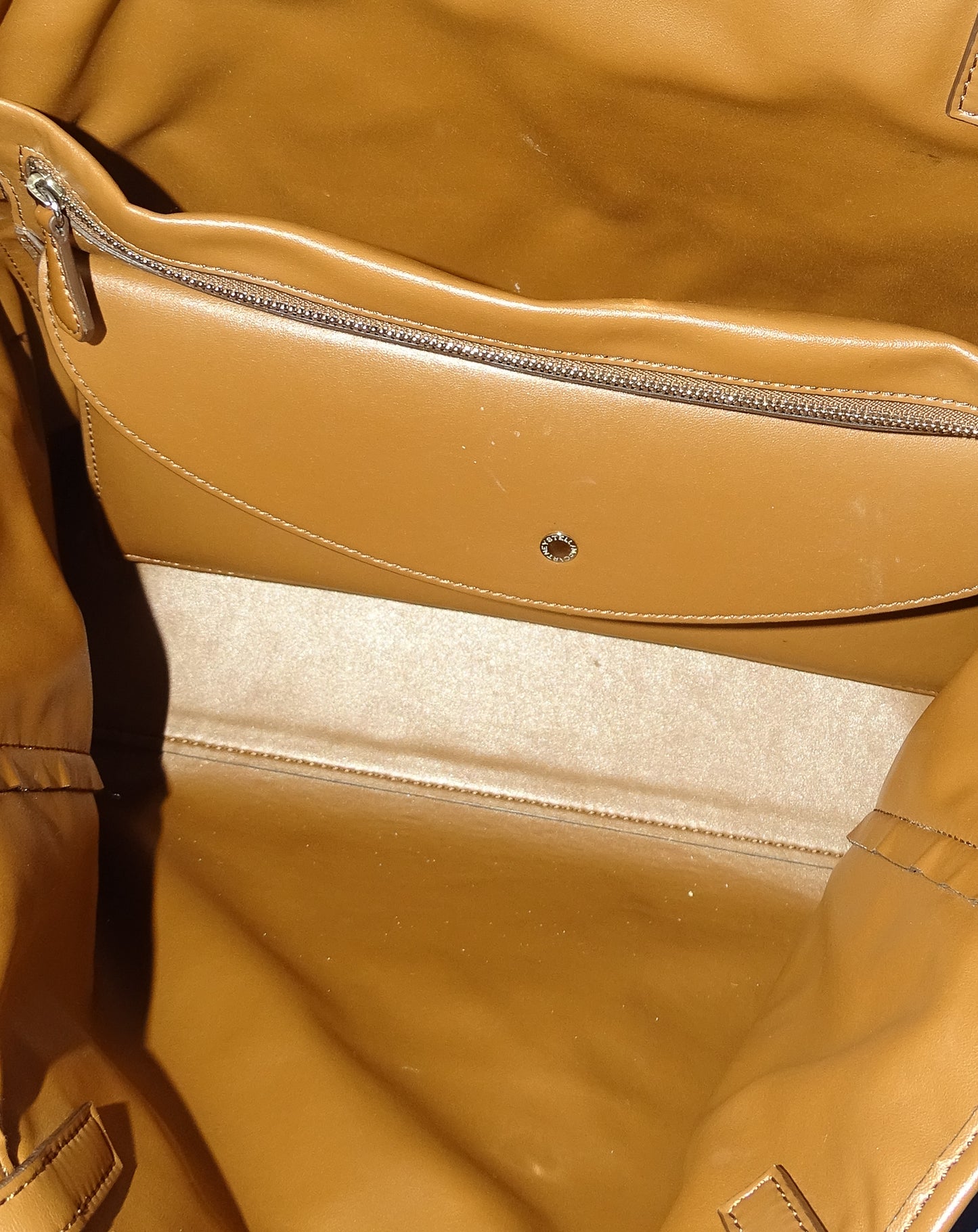 Stella McCartney Monogram Denim Canvas and Faux Leather Tote Bag