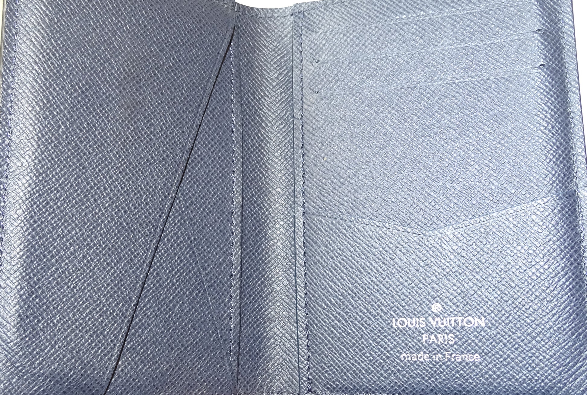 LOUIS VUITTON AUTHENTIC POCKET Organizer Epi Leather Giant Monogram Bleu  Marine