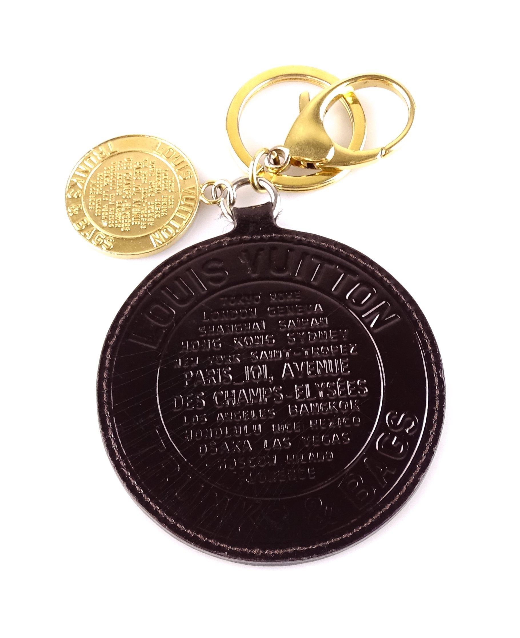 Louis Vuitton Trunks and Bags Disc Key Charm Gold/Amarante Jewellery Louis Vuitton 