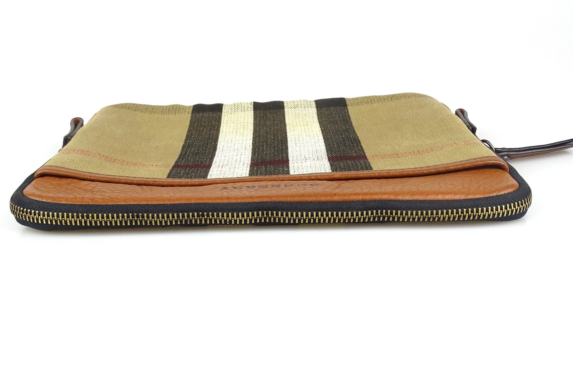 Burberry Zipped Pouch Canvas & Leather Bags Burberry 