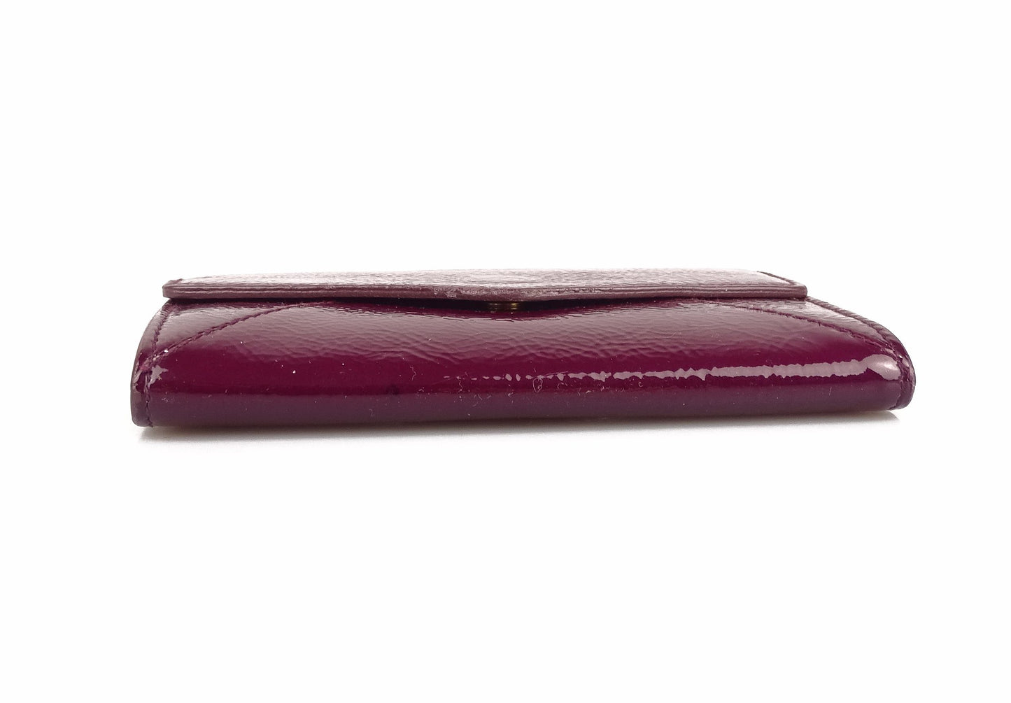 Yves Saint Laurent Purple Patent Leather Card Holder Wallets Saint Laurent 