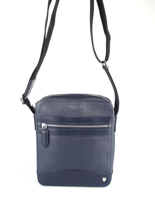 Aspinal OF London Mens Navy The Anderson Messenger Bags Aspinal 