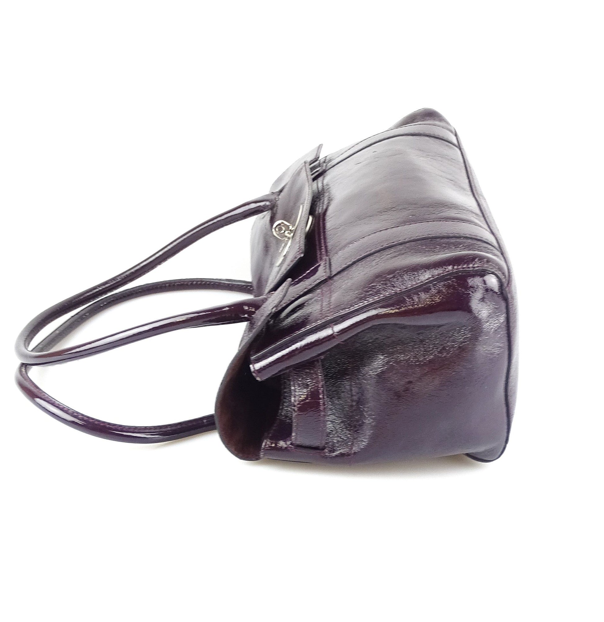 Mulberry Patent Dark Purple Ledbury Bags Mulberry 