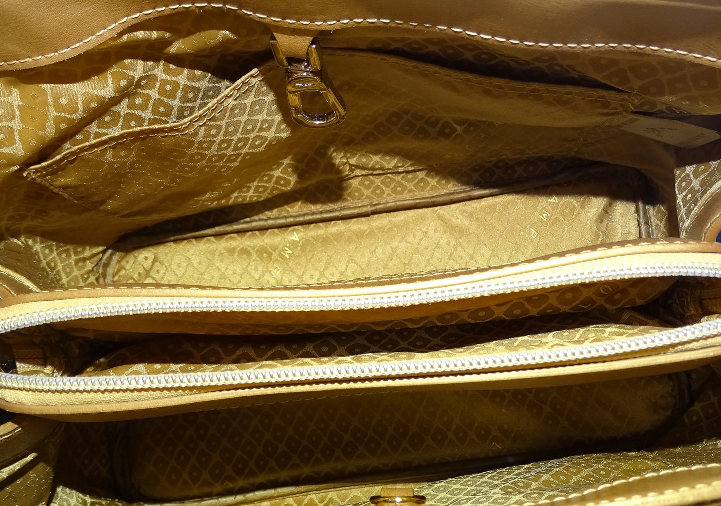 Longchamp Honore Gold Tote With Strap