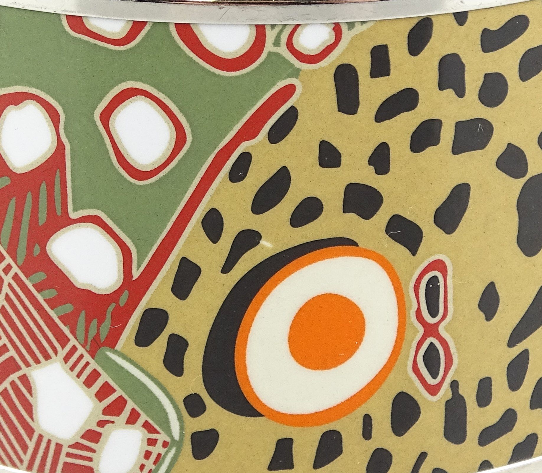 Hermes Extra Wide Enamel Bangle Leopard Detail 65mm Jewellery Hermes 
