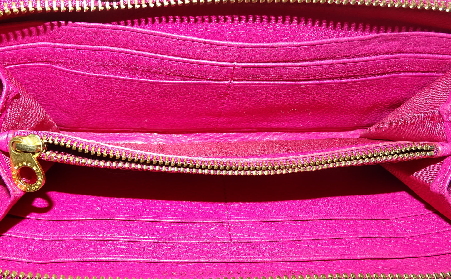 Marc Jacobs Hot Pink Too Hot To Handle Long Wallet