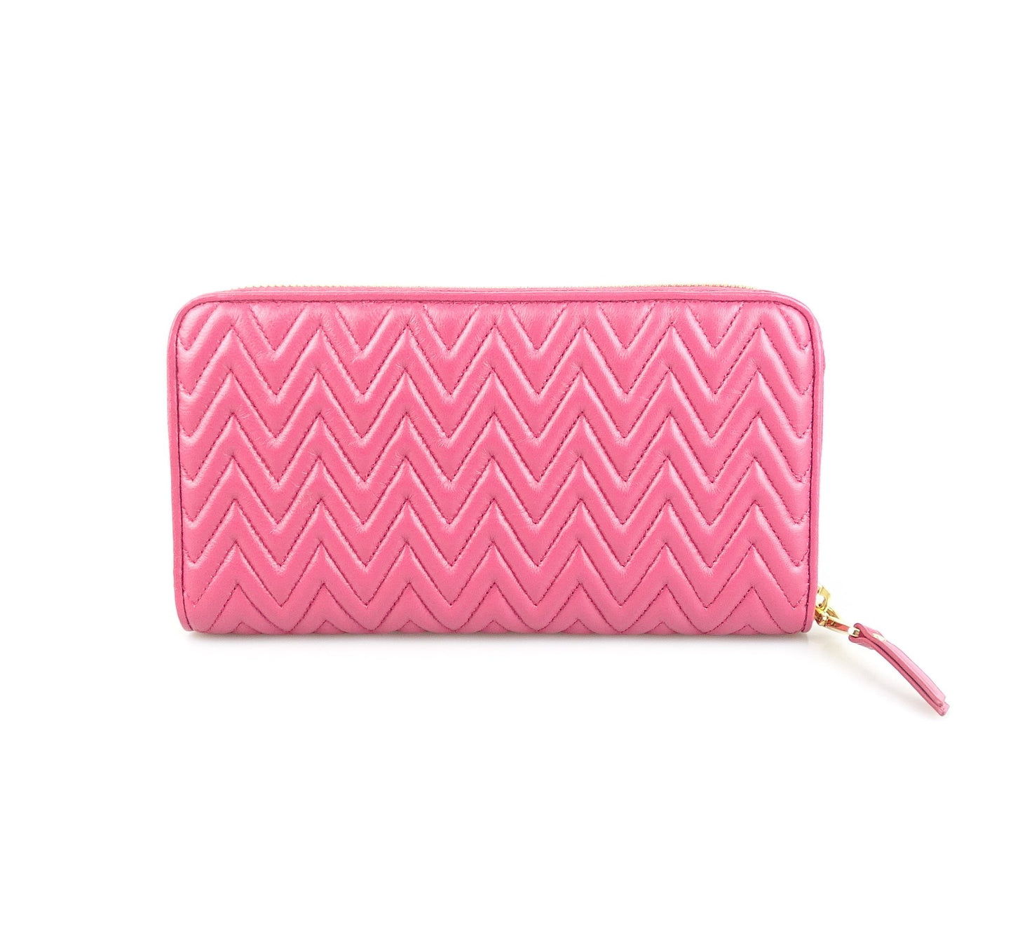 Miu Miu Peony Nappa Impunture Zip Around Wallet Wallets Miu Miu 